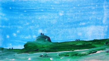 Schilderij getiteld "Vincent's park" door Milto Sideris, Origineel Kunstwerk, Acryl