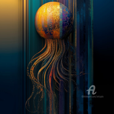 Digital Arts με τίτλο "Artistic Jellyfish" από Artcypia, Αυθεντικά έργα τέχνης, Εικόνα που δημιουργήθηκε με AI