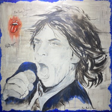 "Mick jagger" başlıklı Tablo Marie-Blanche Giannorsi tarafından, Orijinal sanat, Akrilik Ahşap Sedye çerçevesi üzerine monte…