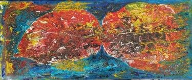 제목이 "Poisson exotique"인 미술작품 Laurent Mulot로, 원작, 아크릴 나무 들것 프레임에 장착됨