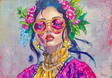 Painting titled "Wiosna" by Przemysław Długołęcki, Original Artwork, Acrylic