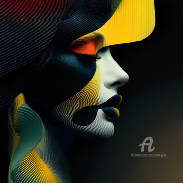 Digitale Kunst getiteld "Modern Minimalist P…" door Artcypia, Origineel Kunstwerk, AI gegenereerde afbeelding