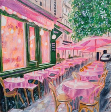 SWEET COFFEE Pittura intitolato "SWEET COFFEE" da Chrys Oak, Opera d'arte originale, Olio Montato su Telaio per barella in legno