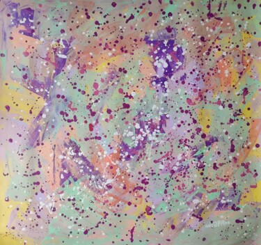 Abstract Pastel Color Therapy with Vibrant Dots 제목이 "Abstract Pastel Col…"인 미술작품 Vafa Majidli로, 원작, 아크릴
