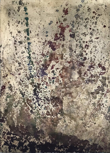 Pittura intitolato "Think with your body" da Olga Melezhik, Opera d'arte originale, Acquarello Montato su Telaio per barella…