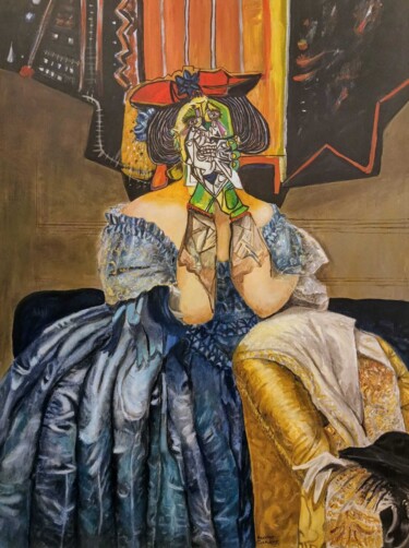 The Princess of Broglie between Ingres and Picasso 绘画 标题为“The Princess of Bro…” 由Massimo Cirrone, 原创艺术品, 丙烯