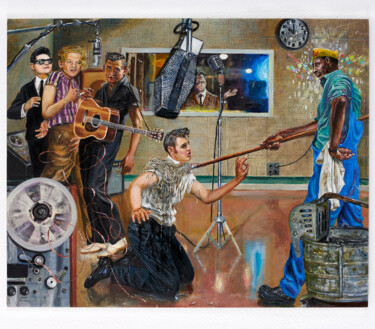 제목이 "The Knighting"인 미술작품 Marcos Carrasquer로, 원작, 기름