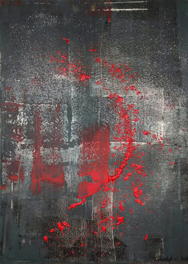 Pittura intitolato "Night melody" da Olga Melezhik, Opera d'arte originale, Acrilico Montato su Telaio per barella in legno