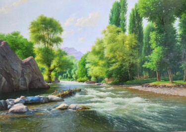 Painting titled "G'ovasoy" by Olim Mukhammadali, Original Artwork, Oil