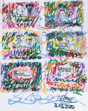 Disegno intitolato "No brain No pain" da Clays, Opera d'arte originale, Pennarello