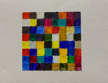 제목이 "QUADRATA NR.99"인 미술작품 Dietmar Meinhardt (MeinhardtART)로, 원작, 기름 판지에 장착됨