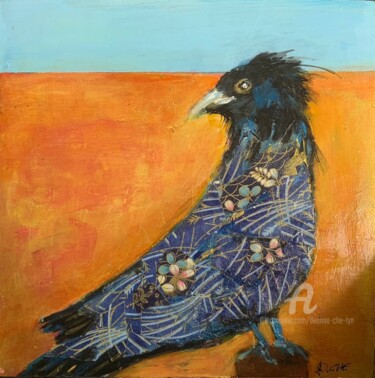 Don't Ruffle My Feathers 2 Картина под названием "Don't Ruffle My Fea…" - Deanna Che Lyn, Подлинное произведение искусства, Акрил Установлен на Деревян…