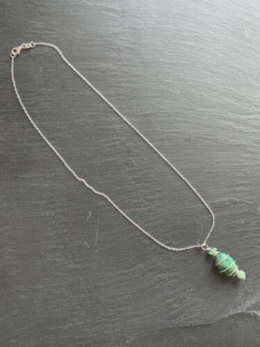 Collier turquoise, jade et argent 925