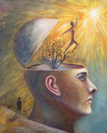 Painting titled "Rêve" by Abdelouahed Ghanemi, Original Artwork, Oil