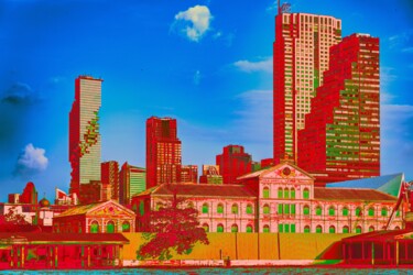 Fotografia intitolato "Bangkok en suspensi…" da Christian Christian Goetghebeur, Opera d'arte originale, Fotografia digitale…