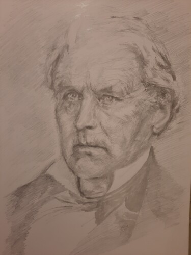 Drawing titled "Cooper" by Jenő Dienes, Original Artwork, Graphite