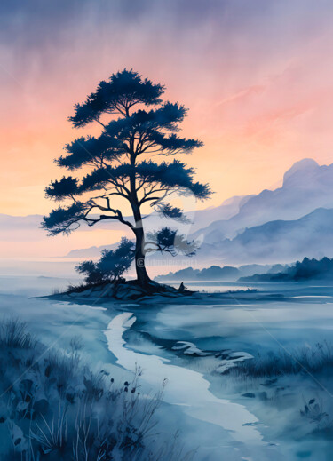 Digital Arts titled "Susurro en el amane…" by Noir Neuron, Original Artwork, AI generated image