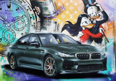 绘画 标题为“BMW and luxury” 由Sergey Stetsenko, 原创艺术品, 丙烯 安装在artwork_cat.上