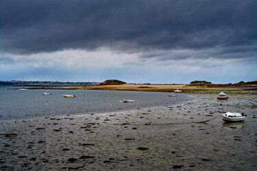 Carantec, Rhu Land l'île Callot depuis le port, mois de mai. Fotografia intitolato "Carantec, Rhu Land…" da Thierry Martin, Opera d'arte originale, Fotografia digitale