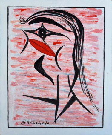Schilderij getiteld "26/ Femme orgueille…" door 7artisalam7, Origineel Kunstwerk, Glazuur