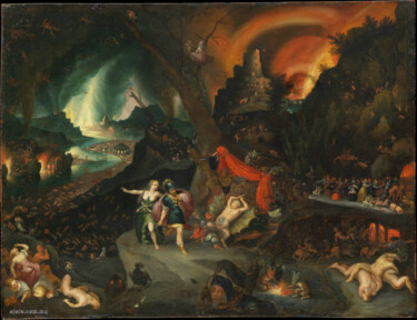 aeneas and the sibyl in the eye's underworld Arte digitale intitolato "aeneas and the siby…" da Ojolo - Abel García, Opera d'arte originale, Pittura digitale