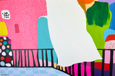 Colorful Abstract Interior Painting – Modern Matisse Hockney Картина под названием "Colorful Abstract I…" - Sasha Robinson, Подлинное произведение искусства, Акрил
