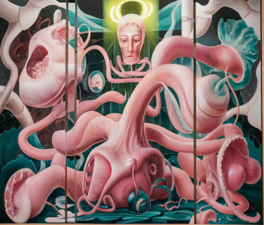 数字艺术 标题为“ORGANIQUE 2” 由Alma Bur D Haie, 原创艺术品, 丙烯
