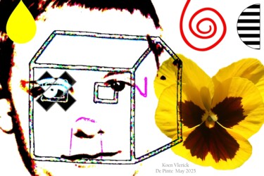 ventje in een digitaal prentje & een bloemenhuisje met dak & "ventje in een digit…" başlıklı Dijital Sanat Koen Vlerick tarafından, Orijinal sanat, 2D Dijital Çalışma