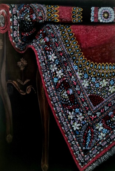 Pittura intitolato "Whispers from Obliv…" da Maryam Zarei, Opera d'arte originale, Olio Montato su Telaio per barella in leg…