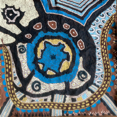 Malerei mit dem Titel "AZUR" von Sandra Noirtin, Original-Kunstwerk, Acryl