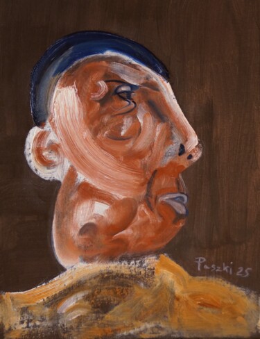 Peinture intitulée "Klacto - 4" par Pierre Paszkowski, Œuvre d'art originale, Huile Monté sur Carton