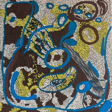 "BLUE RIVER" başlıklı Tablo Sandra Noirtin tarafından, Orijinal sanat, Akrilik Ahşap Sedye çerçevesi üzerine monte edilmiş