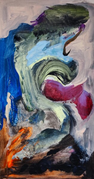 Schilderij getiteld "Mini monumental abs…" door Milto Sideris, Origineel Kunstwerk, Acryl