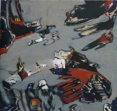 Vue sur un monde mutilé, la Palestine. 「Vue sur un monde mu…」というタイトルの絵画 Monique Morellecによって, オリジナルのアートワーク, アクリル ウッドストレッチャーフレームにマウント