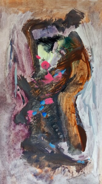 Schilderij getiteld "Mini monumental abs…" door Milto Sideris, Origineel Kunstwerk, Acryl