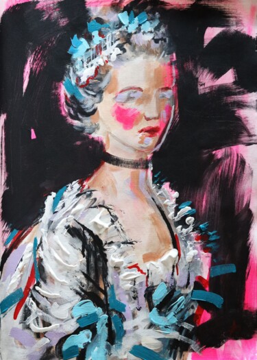 Peinture intitulée "Lady B." par Antigoni Tziora, Œuvre d'art originale, Acrylique