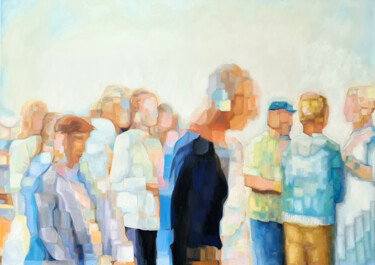 Home Town People V Pittura intitolato "Home Town People V" da Silvia Szlapka, Opera d'arte originale, Olio