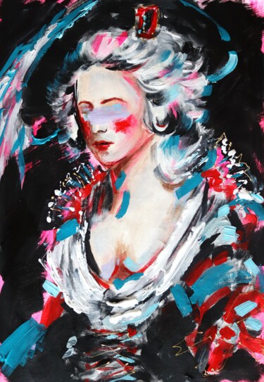 Painting titled "Lady A." by Antigoni Tziora, Original Artwork, Acrylic