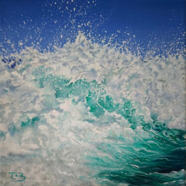 绘画 标题为“Vague 030” 由Thierry Le Boulanger, 原创艺术品, 油 安装在木质担架架上