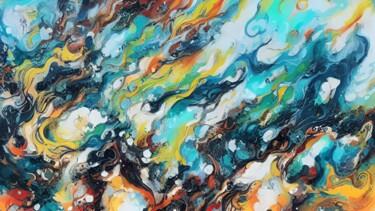 数字艺术 标题为“Colorful stones” 由Meahau, 原创艺术品, AI生成的图像