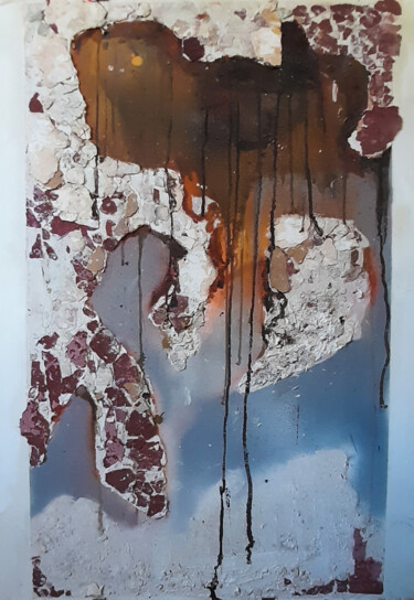 绘画 标题为“WALL NR 1” 由Antonio Bagia, 原创艺术品, 丙烯 安装在木板上