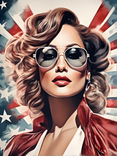数字艺术 标题为“American Celebrity” 由Jo Graetz (Jo Graetz), 原创艺术品, AI生成的图像