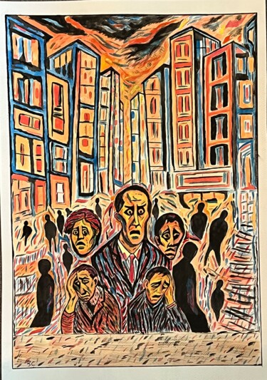 Painting titled "Expressive emotional" by Siyavash Chegeni, Original Artwork, Watercolor