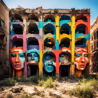 THE COLORFUL FACES OF RUIN "THE COLORFUL FACES…" başlıklı Dijital Sanat Umur Hozatli tarafından, Orijinal sanat, Dijital Kolaj