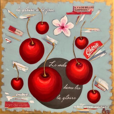 제목이 "Cherry Waltz of Joy…"인 미술작품 Elegusart로, 원작, 아크릴