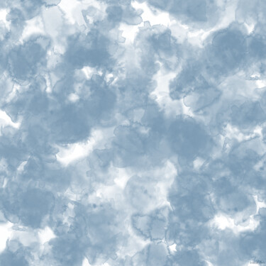 Blue Clouds - Print Цифровое искусство под названием "Blue Clouds - Print" - Vafa Majidli, Подлинное произведение искусства, Цифровая живопись