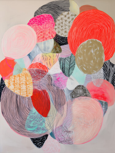 Harmony of Spanish Pink #F7BFBE 数字艺术 标题为“Harmony of Spanish…” 由Olga Lomax, 原创艺术品, 数字油画