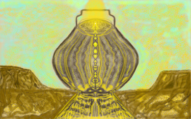 数字艺术 标题为“Cœur de lumiere” 由Norah Drabla, 原创艺术品, 数字油画 安装在artwork_cat.上