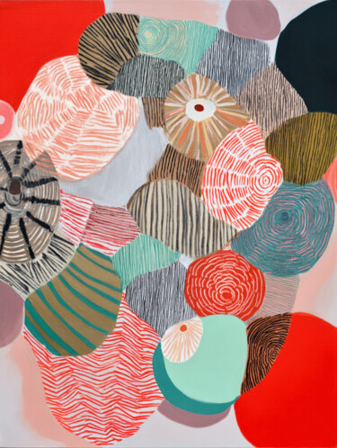 Orange and Pinc Abstract Arts numériques intitulée "Orange and Pinc Abs…" par Olga Lomax, Œuvre d'art originale, Peinture numérique