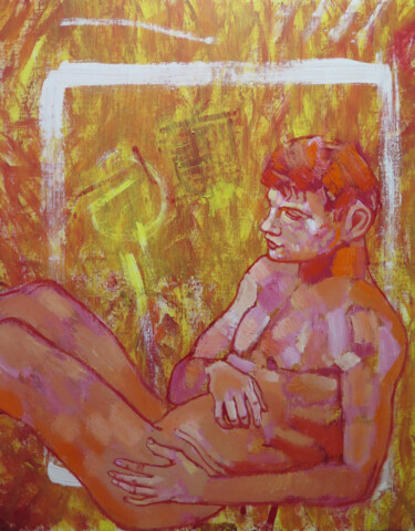 Painting titled "UNTRAPPED XXVIII" by Adalberto Miguez, Original Artwork, Oil Mounted on Wood Stretcher frame